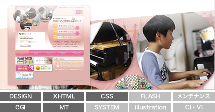 ピアノ教室ホームページ制作